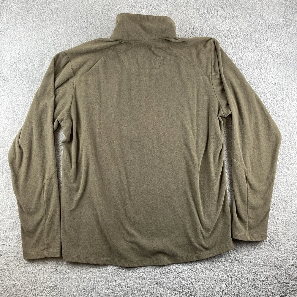 Eddie Bauer First Ascent Fleece Pullover Mens XL Brown 1/4 Zip Jacket Outdoor
